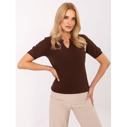 Sweter-PM-SW-PM-5053.39-ciemny brązowy