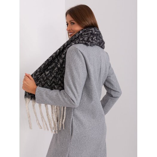 Šalikas-AT-SZ-23125.75-juodas-smėlio spalvos