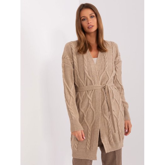Cardigan-BA-SW-8009-1.39P-tamsiai smėlio spalvos