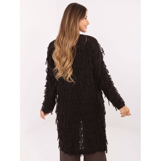 Sweter-MI-SW-0820.85-ciemny brązowy 1