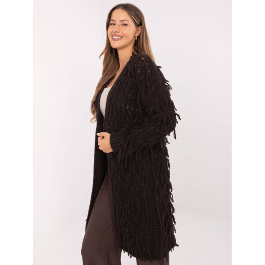 Sweter-MI-SW-0820.85-ciemny brązowy 2