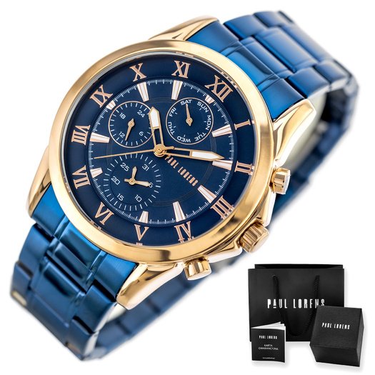 Laikrodis vyrams PAUL LORENS - PL3844B2-6F3 (zg363e) + BOX 16