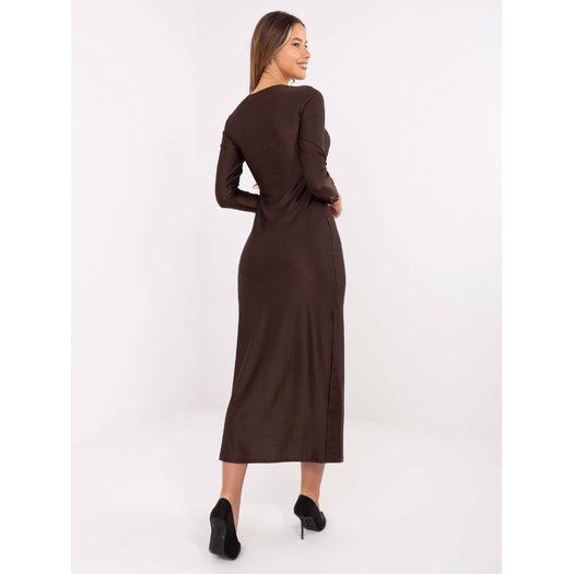 Sukienka-IT-SK-21619.97-ciemny brązowy 1