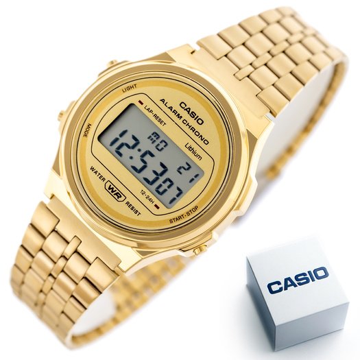 Laikrodis moterims CASIOA Vintage Iconic 171WEG-9AEF + dėžutė