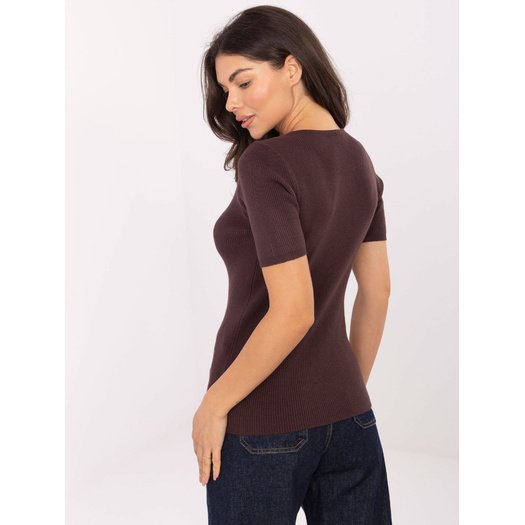 Sweter-PM-SW-B-627.63-ciemny brązowy 1