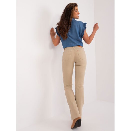 Spodnie jeans-PM-SP-J2107-26.11-beżowy