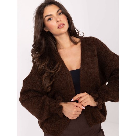 Sweter-MI-SW-0904.82-ciemny brązowy 1
