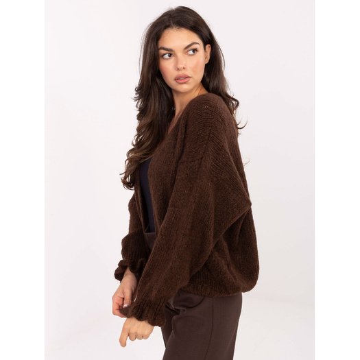 Sweter-MI-SW-0904.82-ciemny brązowy 2