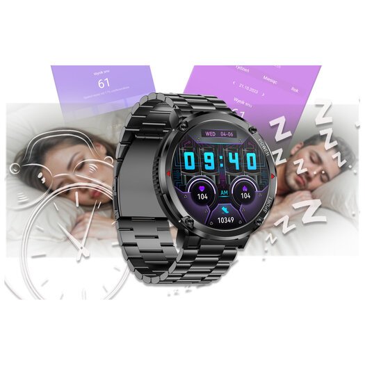 SMARTWATCH MĘSKI GRAVITY GT21-1 - BLUETOOTH CALL, DODATKOWY PASEK (sg025a)