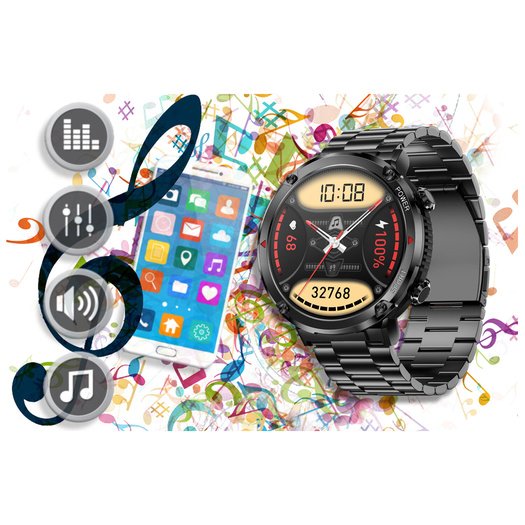 SMARTWATCH MĘSKI GRAVITY GT21-1 - BLUETOOTH CALL, DODATKOWY PASEK (sg025a)