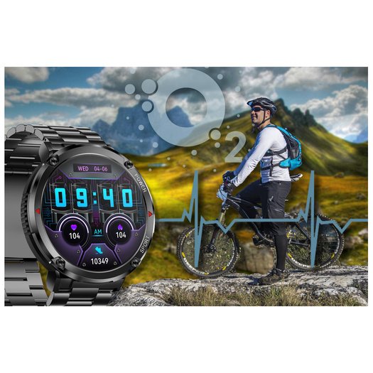 SMARTWATCH MĘSKI GRAVITY GT21-1 - BLUETOOTH CALL, DODATKOWY PASEK (sg025a)