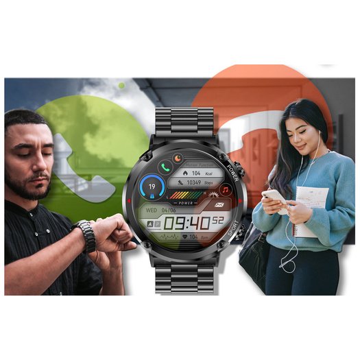 SMARTWATCH MĘSKI GRAVITY GT21-1 - BLUETOOTH CALL, DODATKOWY PASEK (sg025a)