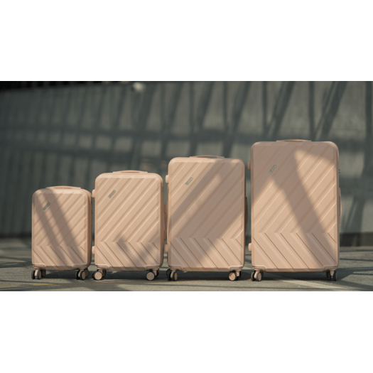 Kelioninis lagaminas vidutinis M 24 kietas ABS - Solier KYOTO 1071 - Beigie