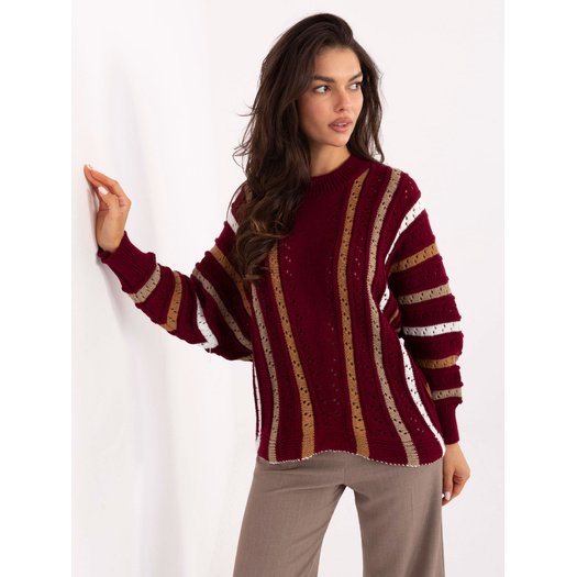 Sweter-IT-SW-93115.13-bordowy 1