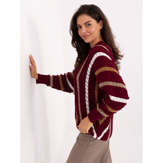 Sweter-IT-SW-93115.13-bordowy