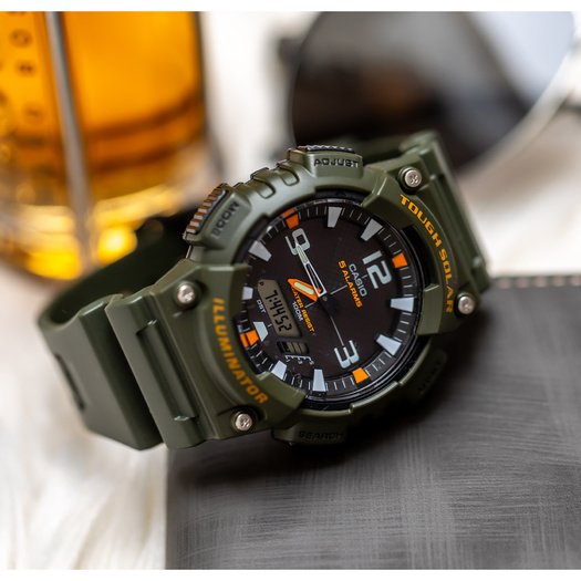 Laikrodis vyrams CASIO AQ-S810W-3AV (zd044k) - SOLAR POWERED + BOX