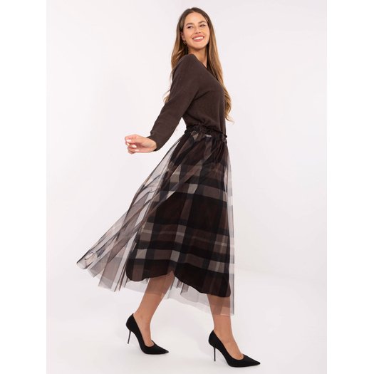 Spódnica-MI-SD-271329-1.00-czarno-brązowy 3