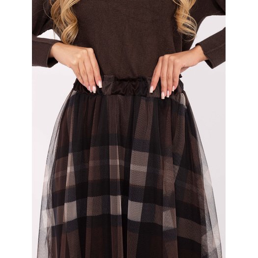 Spódnica-MI-SD-271329-1.00-czarno-brązowy