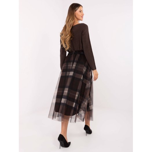 Spódnica-MI-SD-271329-1.00-czarno-brązowy 1