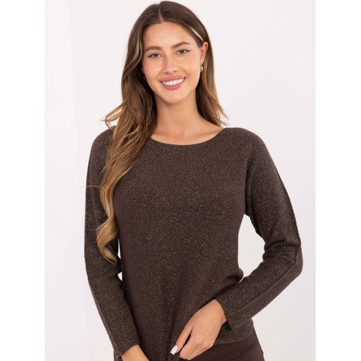 Sweter-IT-SW-0110.84-ciemny brązowy