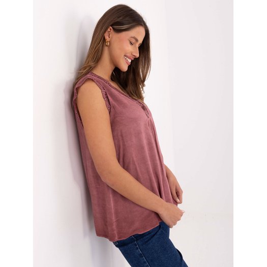Bluzka-MI-BZ-7975.09P-ciemny różowy Bluzka-MI-BZ-7975.09P-ciemny różowy