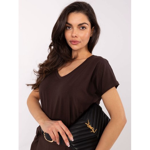 T-shirt-RV-TS-4832.47P-ciemny brązowy T-shirt-RV-TS-4832.47P-ciemny brązowy