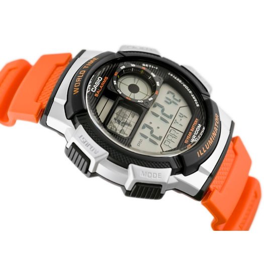 ZEGAREK MĘSKI CASIO AE-1000W 4BV (zd073d) - WORLD TIME + BOX