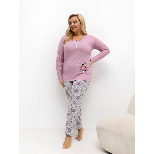 Piżama-DU-PI-FP-506.56-ciemny różowy