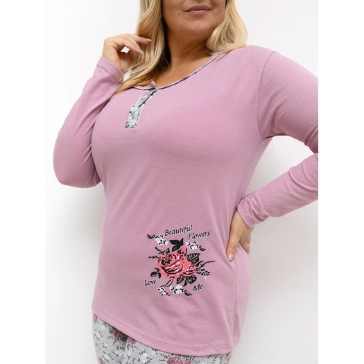 Piżama-DU-PI-FP-506.56-ciemny różowy 4