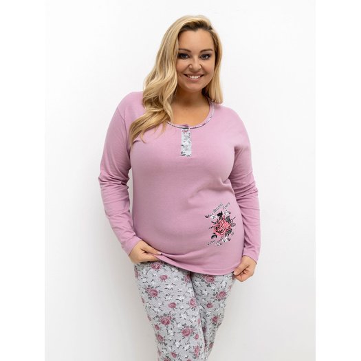 Piżama-DU-PI-FP-506.56-ciemny różowy 2