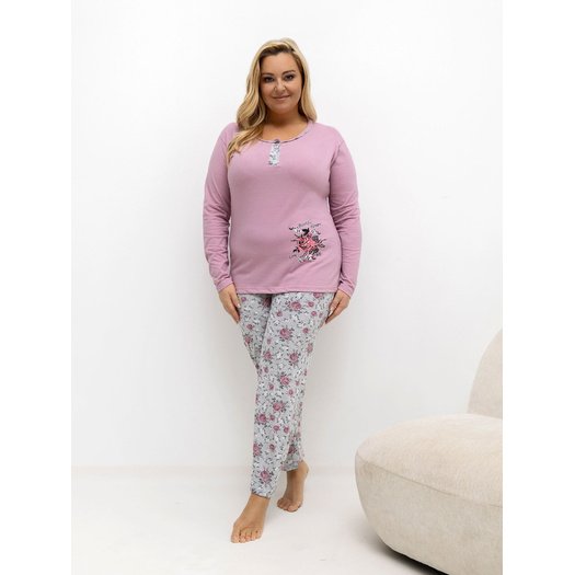 Piżama-DU-PI-FP-506.56-ciemny różowy 1