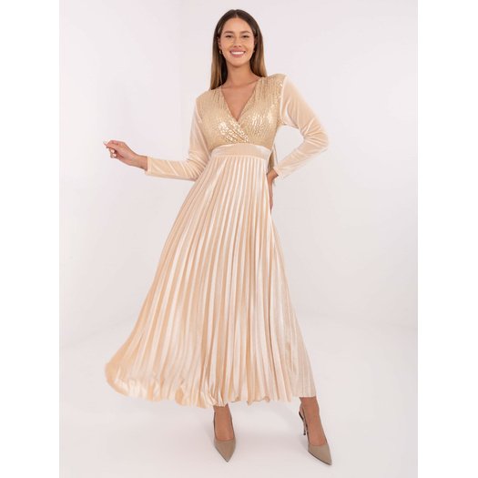 Sukienka-IT-SK-16919.04P-jasny beżowy 2