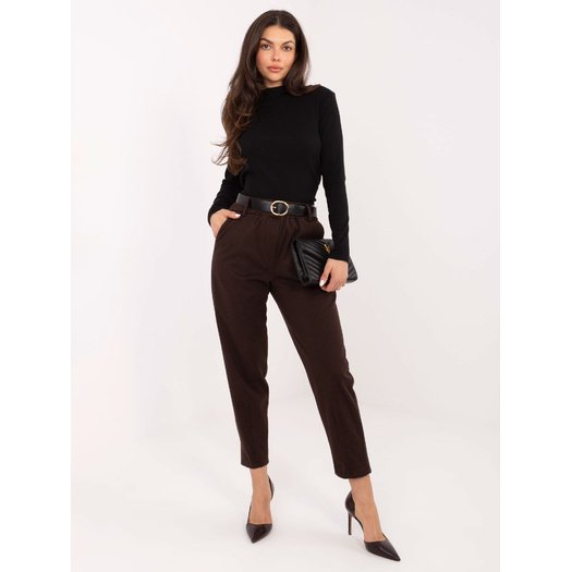 Spodnie-IT-SP-FL9767.81-ciemny brązowy