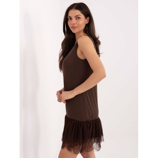 Sukienka-MI-SK-A409.53-ciemny brązowy