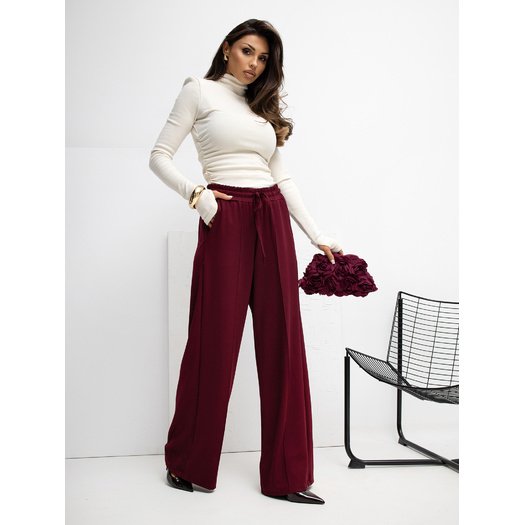 Spodnie dresowe-RV-DR-A1061.80-bordowy