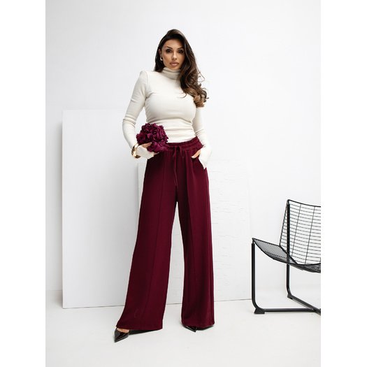 Spodnie dresowe-RV-DR-A1061.80-bordowy 2