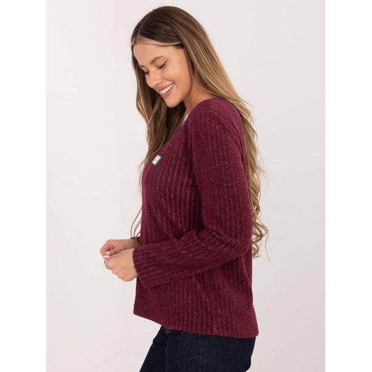 Sweter-RV-SW-A1025.80-bordowy 3