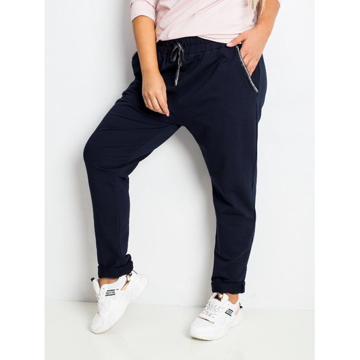 Spodnie dresowe-RV-DR-4765.52-granatowy