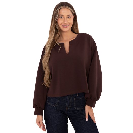 Bluza-MJ-BL-H2412.26-ciemny brązowy 1