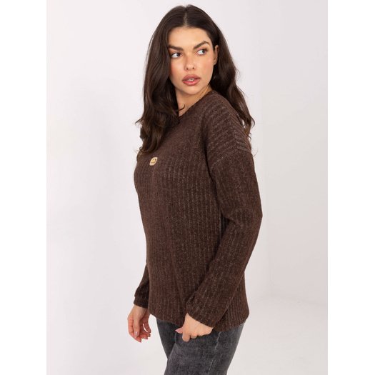 Sweter-RV-SW-A1026.52-brązowy