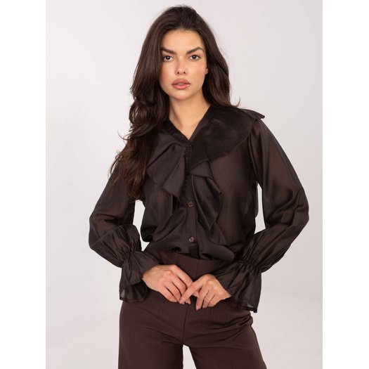 Koszula-IT-KS-28883.80-ciemny brązowy