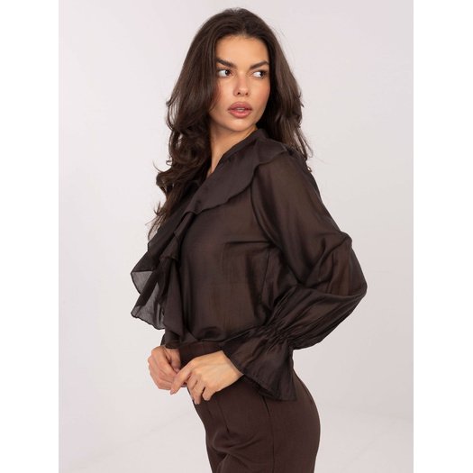 Koszula-IT-KS-28883.80-ciemny brązowy 3