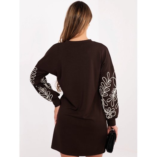 Sukienka-RV-SK-A1064.95-ciemny brązowy 2
