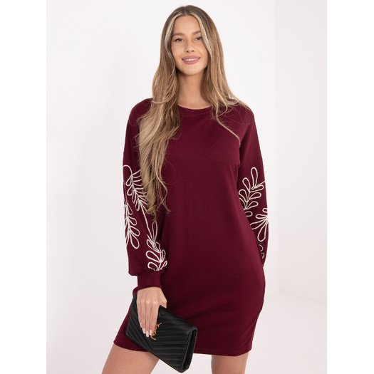 Sukienka-RV-SK-A1064.95-bordowy