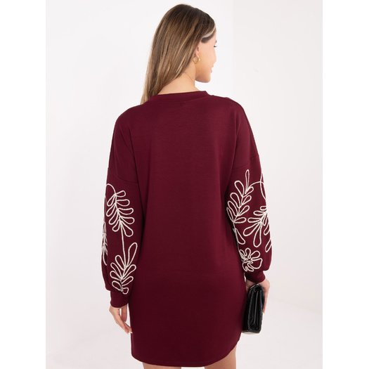 Sukienka-RV-SK-A1064.95-bordowy 3