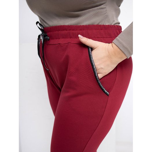 Spodnie dresowe-RV-DR-4765.52-bordowy 1