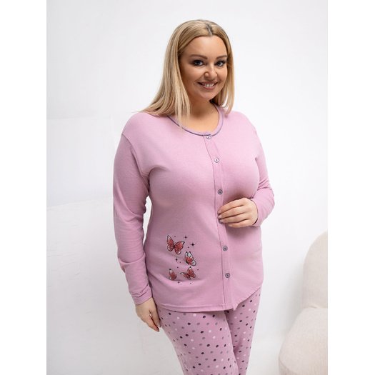 Piżama-DU-PI-FP-509.99P-ciemny r&oacute;żowy 3