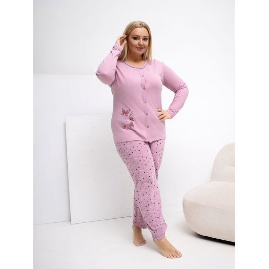 Piżama-DU-PI-FP-509.99P-ciemny r&oacute;żowy 2