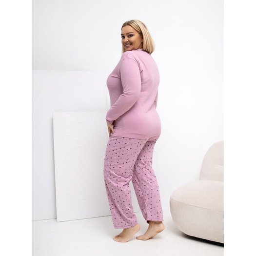 Piżama-DU-PI-FP-509.99P-ciemny r&oacute;żowy 1