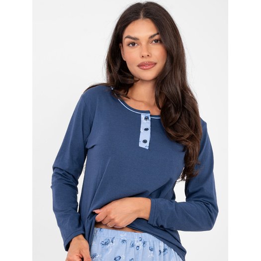 Piżama-DU-PI-FP-007.69-ciemny niebieski 1